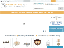 Tablet Screenshot of goldenlightinglights.com
